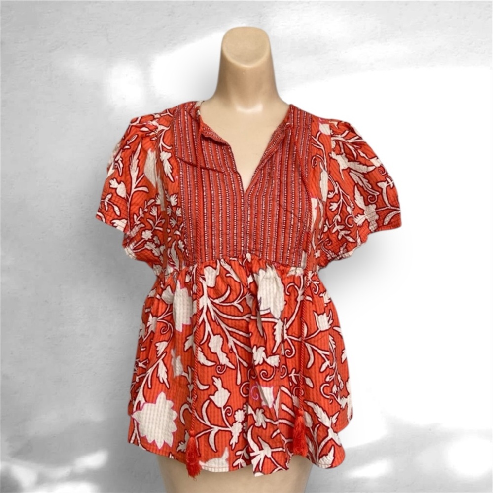 Knox Rose | Boho Floral Empire Waist Top
